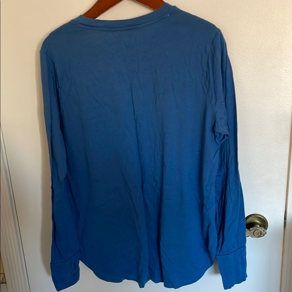 LN Torrid Active Blue Long Sleeve Shirt with Geometric Design Size 1X - Picture 4 of 4